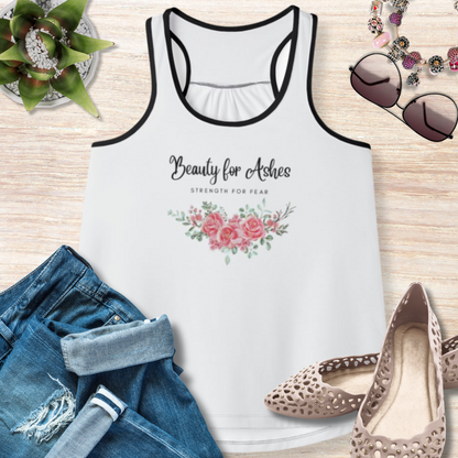 Beauty for Ashes Tank Top for Christian Women Tank Top for Summer Christian Mom Tank Top with Bible Verse Tank Top Christian Gifts for Women