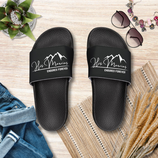 His Mercies Endures Forever Christian Women's Removable Strap Sandals