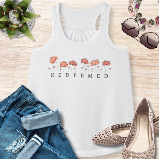 Redeemed Tank Top for Christian Women Tank Top for Summer Christian Mom Tank Top with Bible Verse Tank Top Christian Gifts for Women
