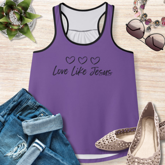 Love Like Jesus Tank Top for Christian Women Tank Top for Summer Christian Mom Tank Top with Bible Verse Tank Top Christian Gifts for Women