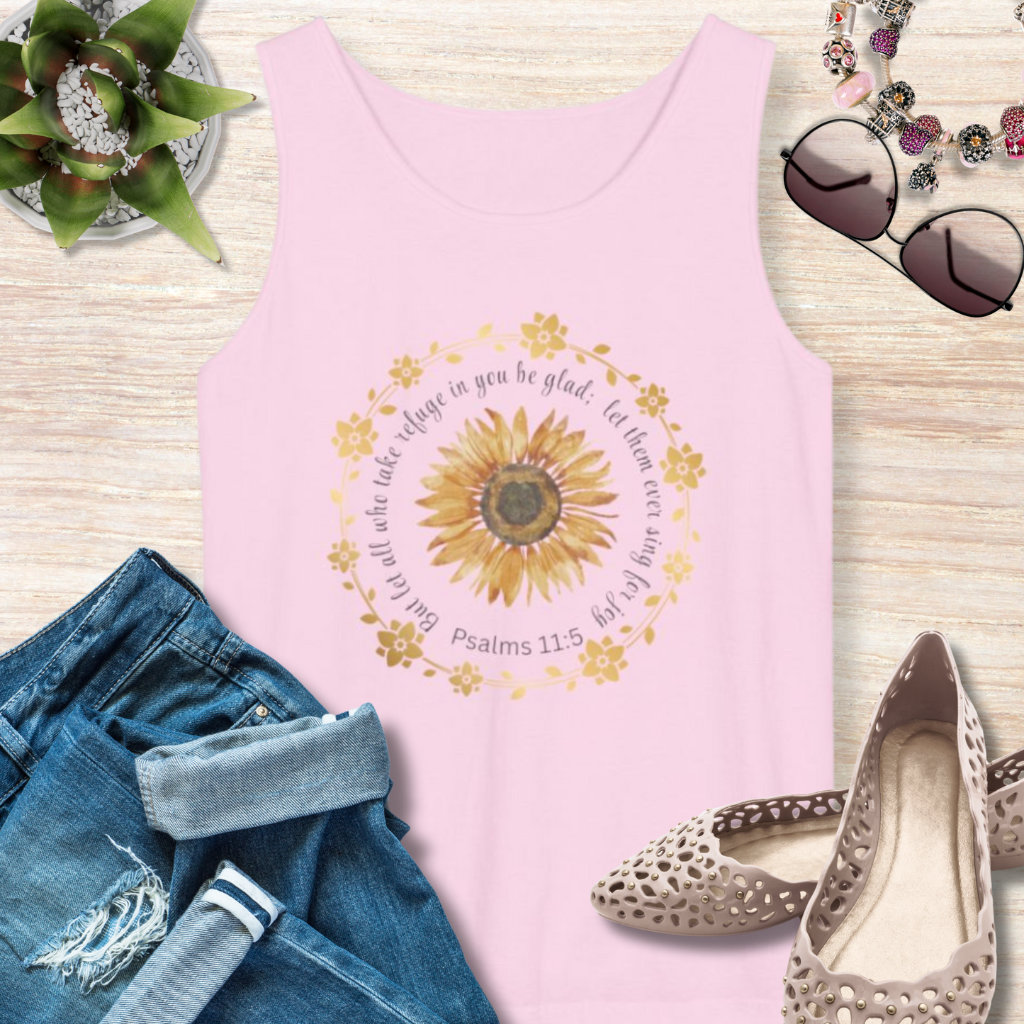 Refuge in the Lord Christian Tank Top