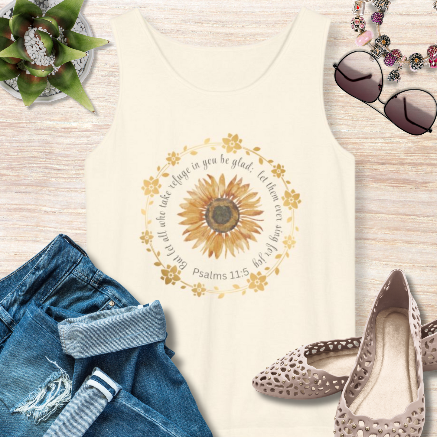 Refuge in the Lord Christian Tank Top