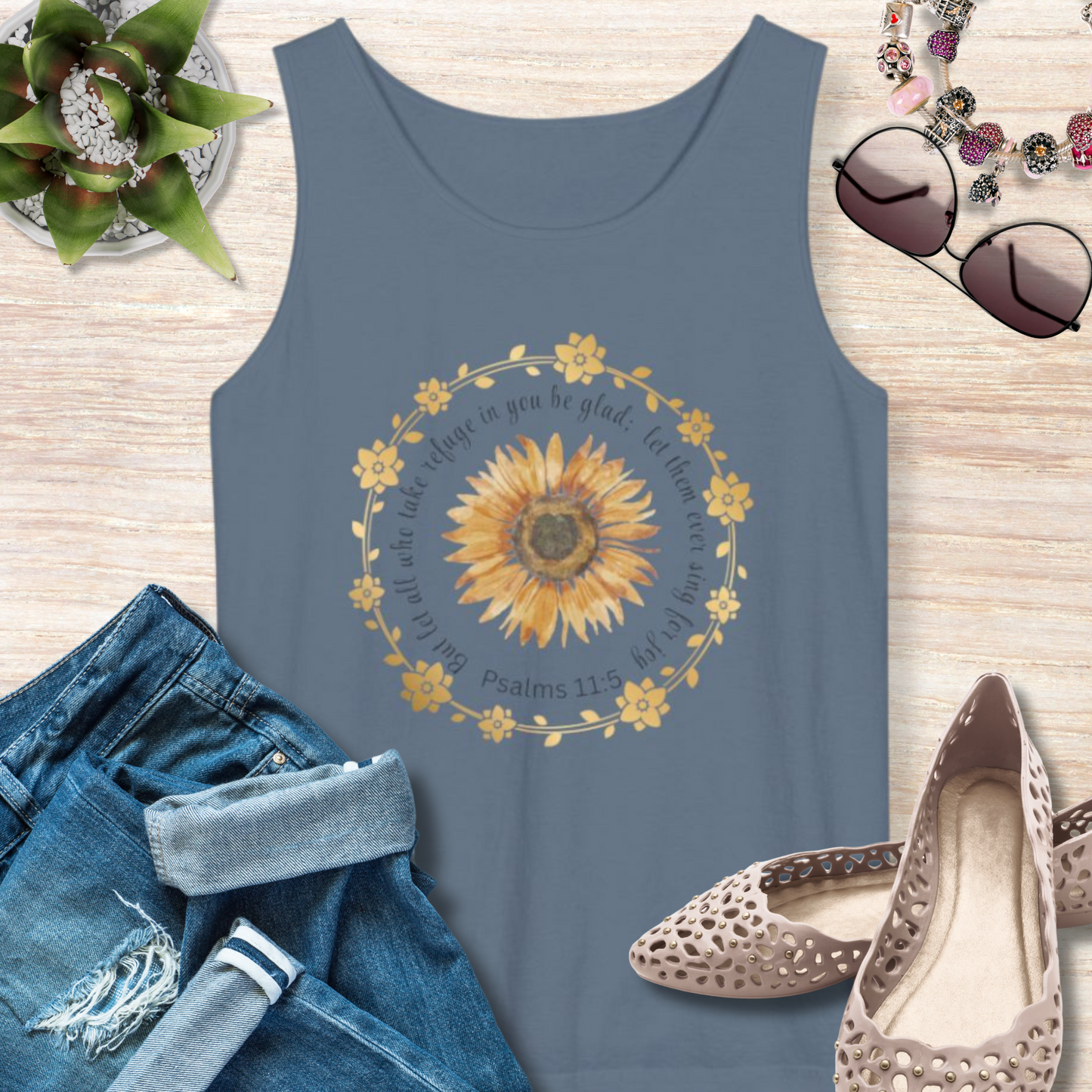 Refuge in the Lord Christian Tank Top