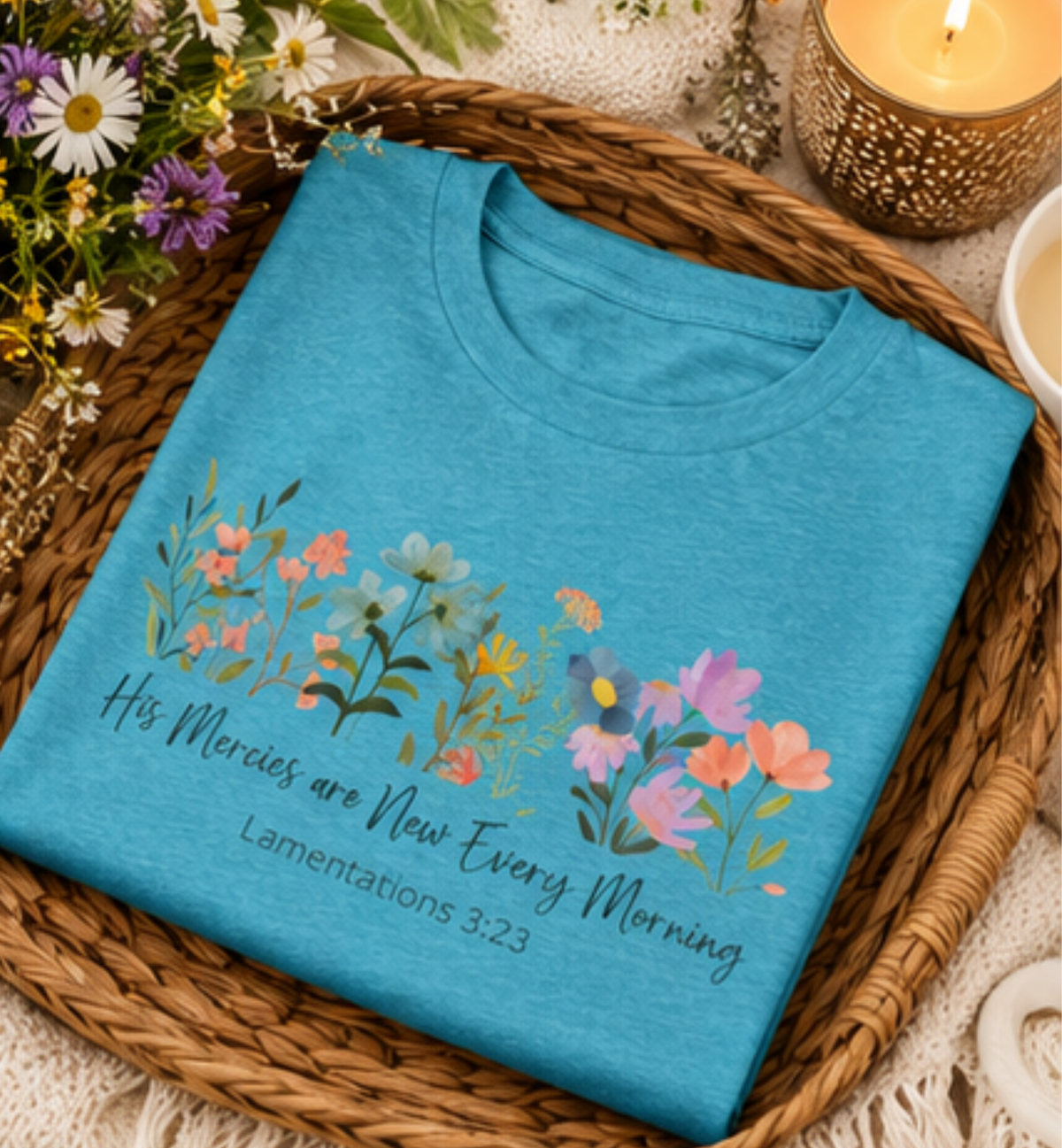 His Mercies are New Every Morning Christian Tshirt| Christian Tshirt