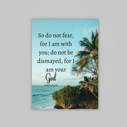 Do Not Fear Christian Faith Wall Art, Christian wall Decoration, Scripture Wall Canvas with Bible Verse Stretched in 1.5''