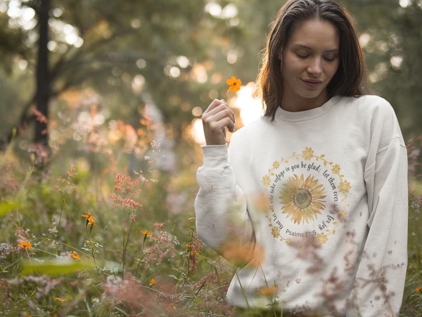 God is My Refuge Sweatshirt Cozy Christian Sweatshirt