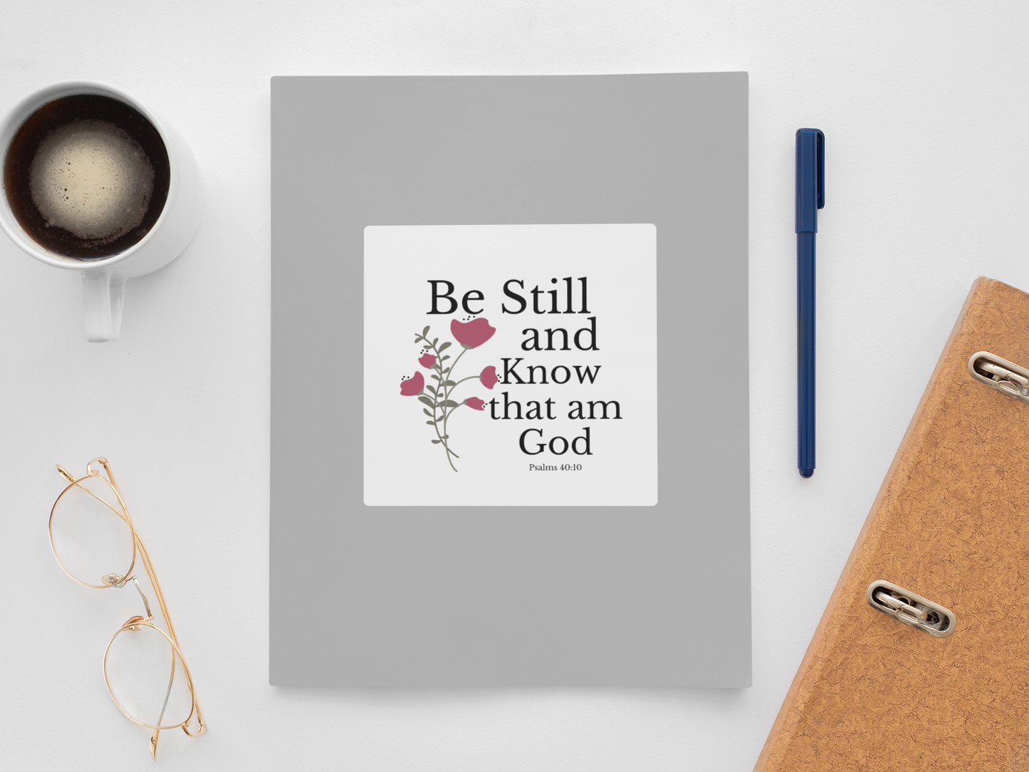 Christian Stickers, Be Still and Know that I am God, Devotional Journal Sticker, Christian Vinyl Sticker