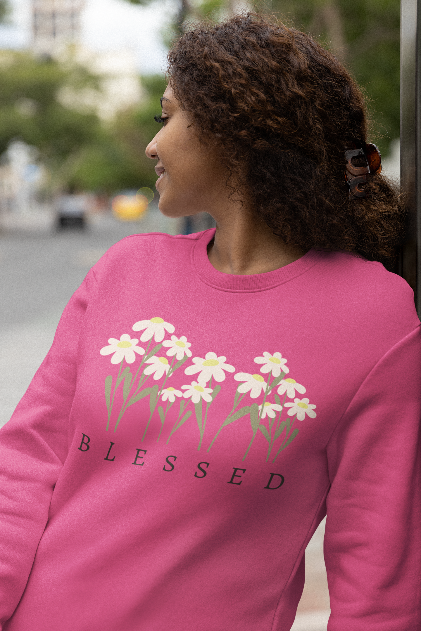 Blessed Sweatshirt Cozy Christian Sweatshirt Inspirational Women Sweatshirt