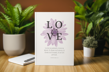 Love is Patient Christian Inspired Journal Ruled Line