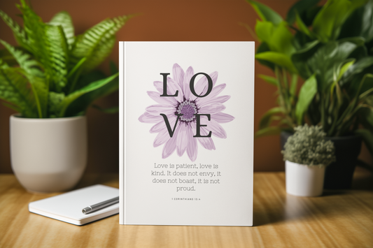 Love is Patient Christian Inspired Journal Ruled Line