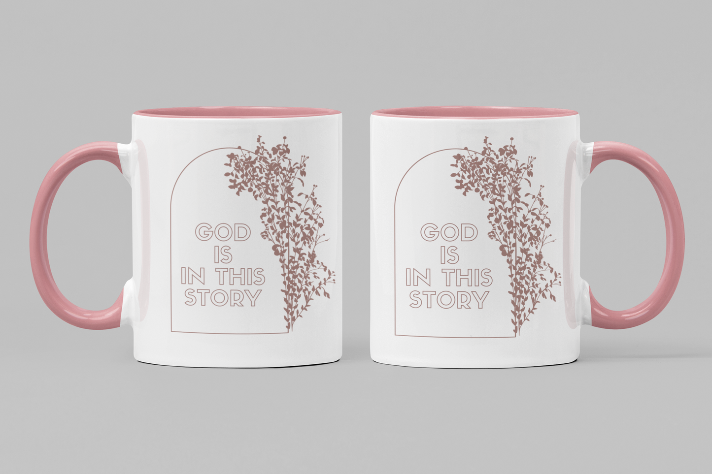 God is in the Story Christian Mug with Bible Verse Accent Coffee Mug, 11oz