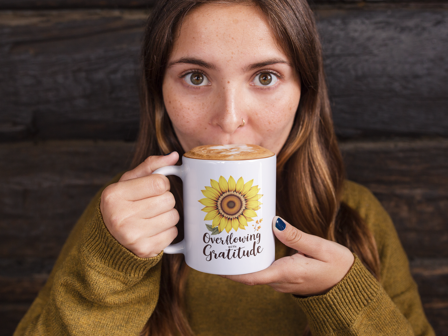 Overflowing With Gratitude Mug, Christian Coffee Mug, Thanksgiving Mug, Thanksgiving Christian Coffee Mug 11oz