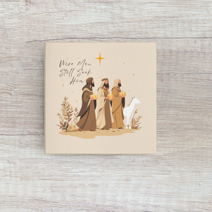 Canvas Wall Art, Christmas Nativity Scene Decor, Wise Men Still Seek Him, Religious Holiday Decoration, Matte Stretched 1