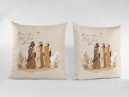 Wise Men Still Seek Him Pillow, Christian Christmas Pillow, Religious Holiday Cushion, Religious Home Decor, Christmas Throw Pillow