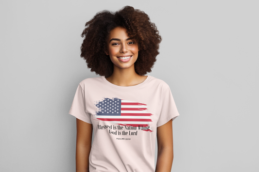 Christian shirts with American flag with Comfortable USA Flag TShirt Ideal Christian Gift Idea for Women.